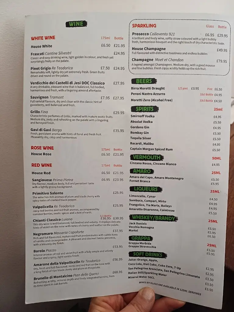 Menü_Mangia Bene_Islington_Bild_1