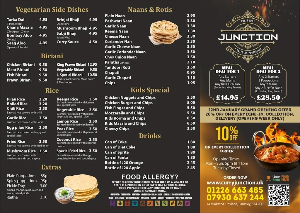 Menu_The curry Junction_Hoyland Nether_image_2