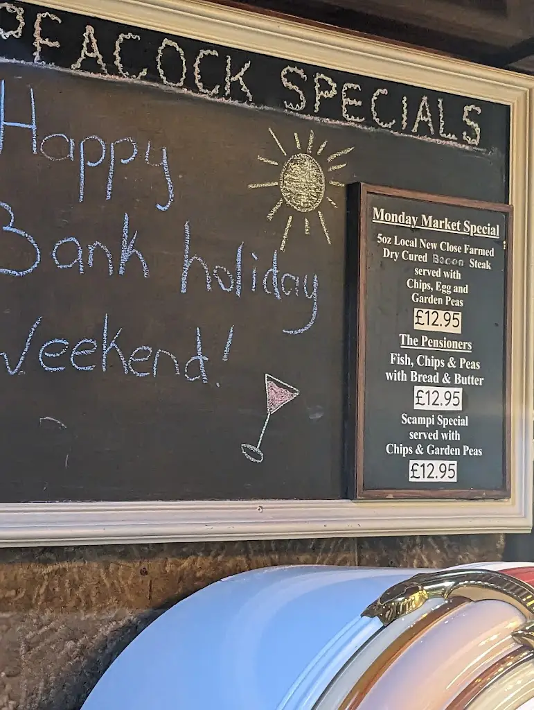 Menu_The Peacock_Bakewell_image_2