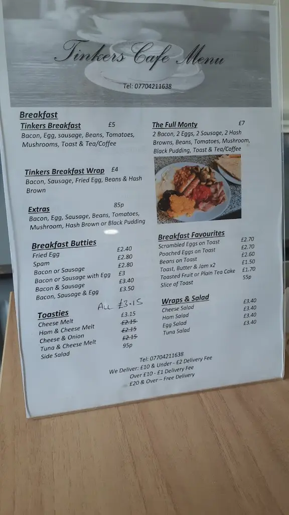 Tinkers Cafe restaurant in Hoyland Nether