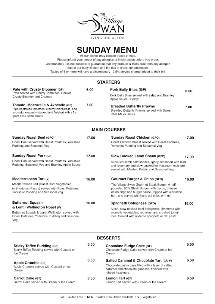 Menu_The Village Swan_Ivinghoe_image_3