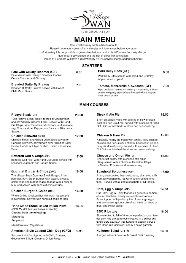 Menu_The Village Swan_Ivinghoe_image_4