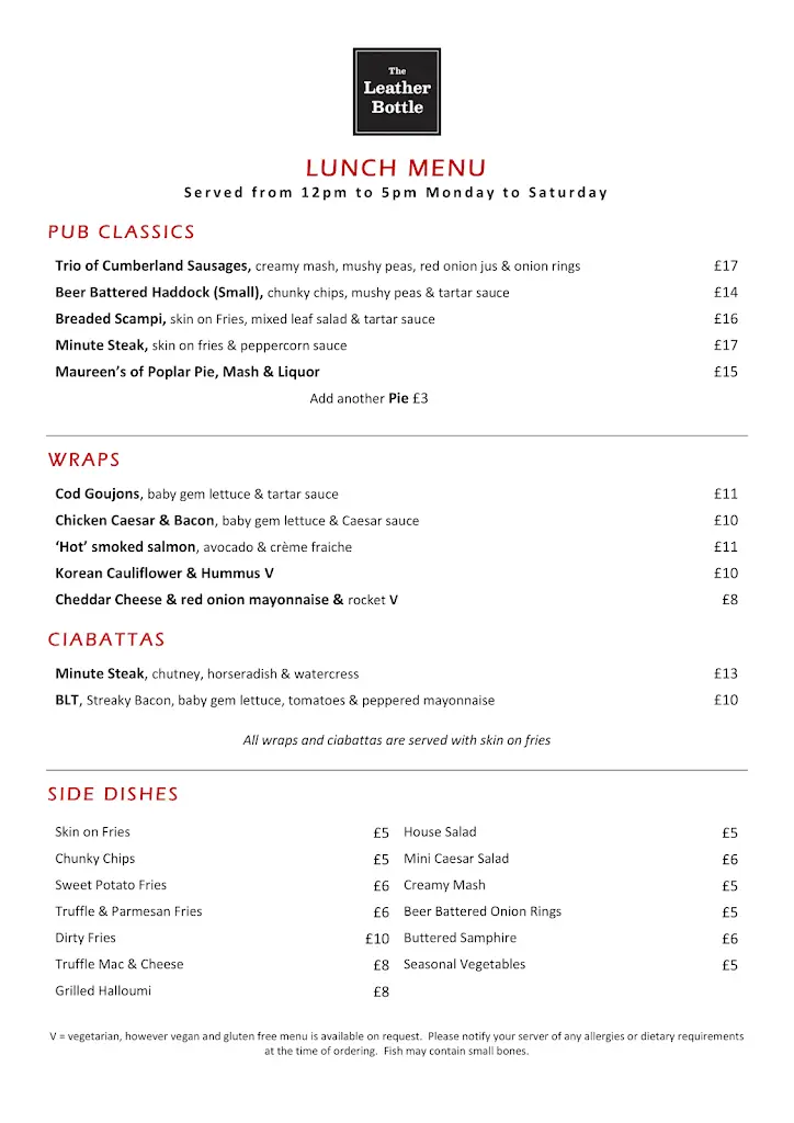 Menu_The Leather Bottle Blackmore_Ingatestone_image_1