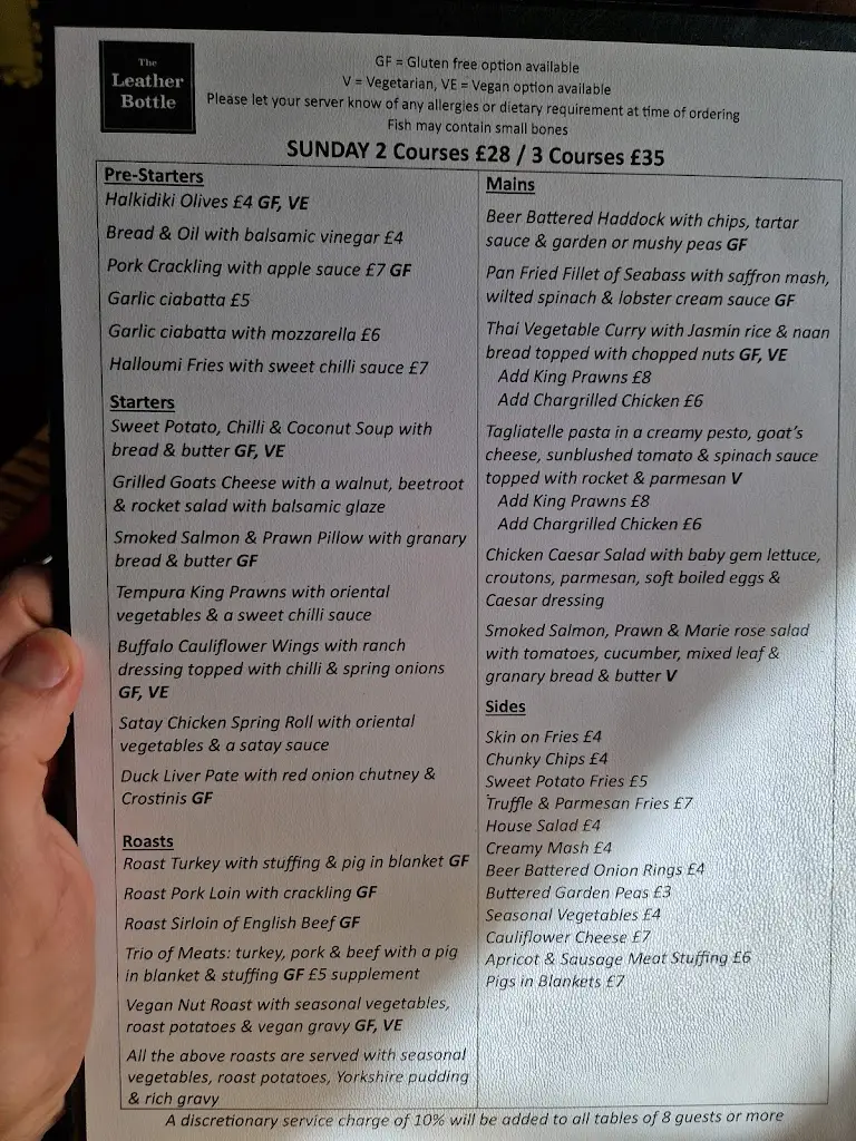 Menu_The Leather Bottle Blackmore_Ingatestone_image_4