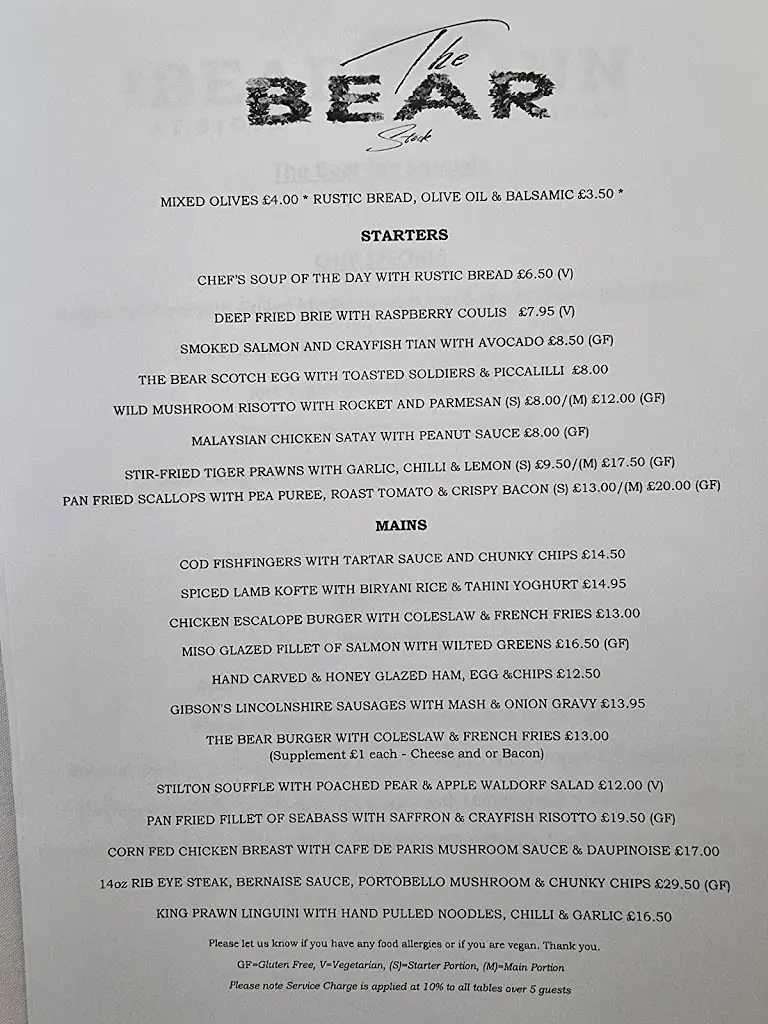 Menu_The Bear Inn - Stock_Ingatestone_image_2