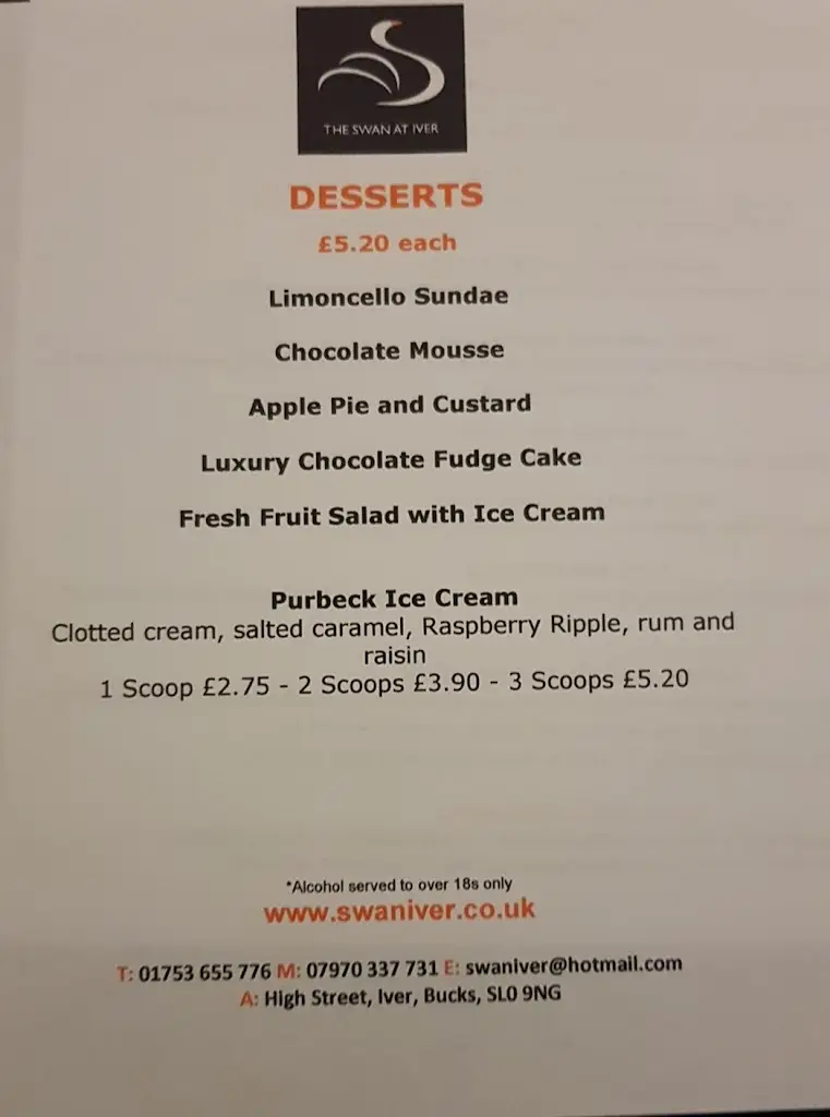 Menu_The Swan at Iver_Iver_image_3