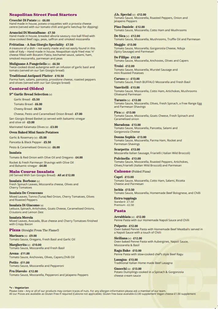 Menu_San Giorgio Pizzeria Abbots Langley_Abbots Langley_immagine_1
