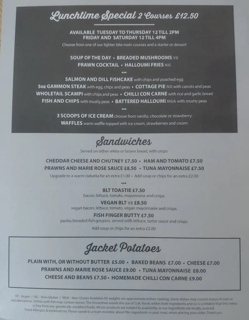 Menu_The Horseshoe_Kearsley_immagine_2