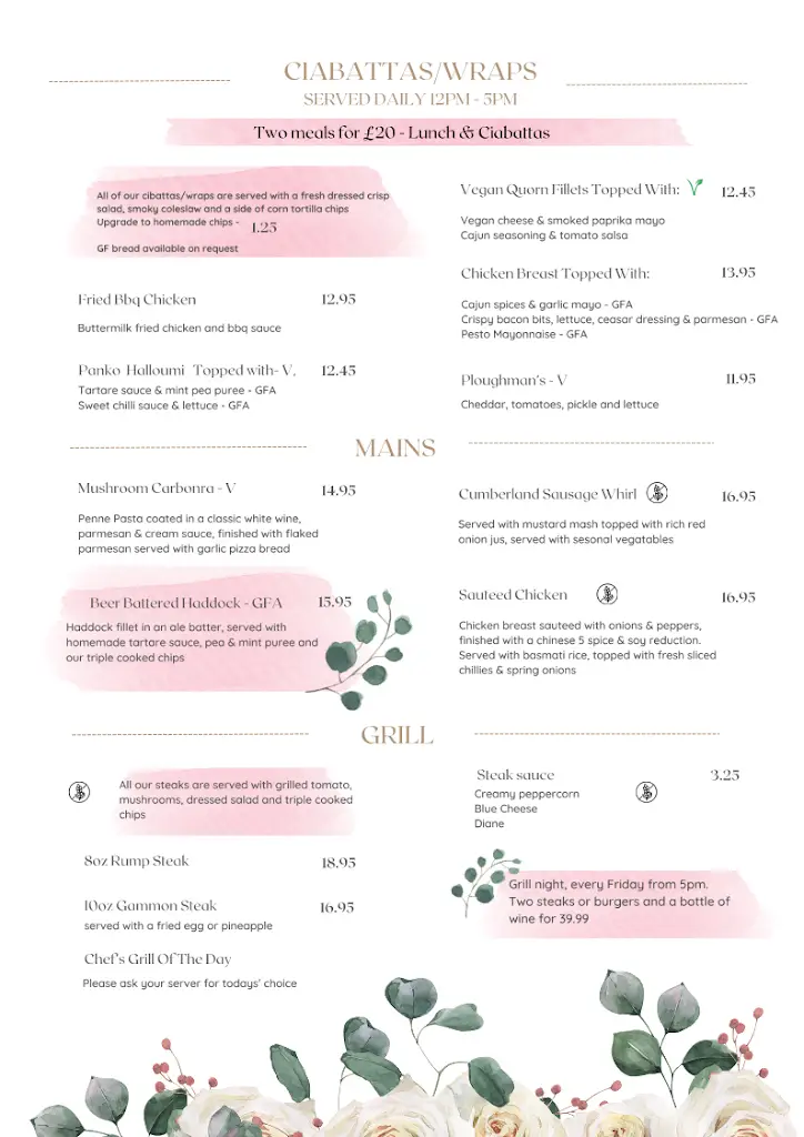 Menu_Sneyd Arms_Keele_image_2