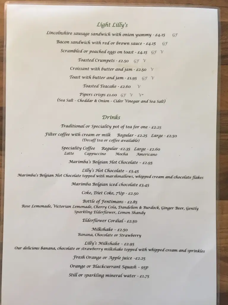 Menu_Lilly's Tea Room Ltd_Keelby_image_1