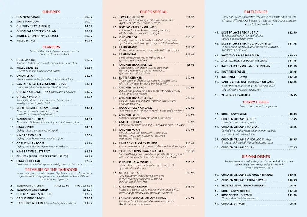 Menu_Rose Palace Indian Restaurant_Kedington_image_2