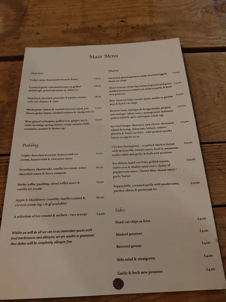 Menu_The Trehill Arms_Ivybridge_immagine_2