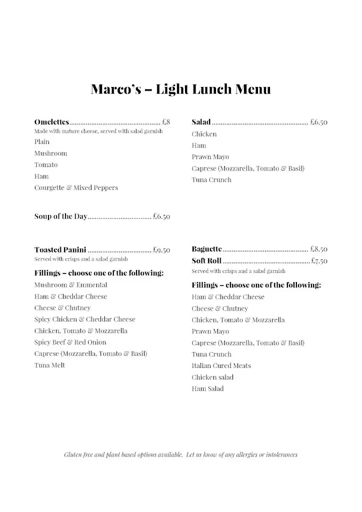 Menu_Marco's Trattoria_Ivybridge_image_3