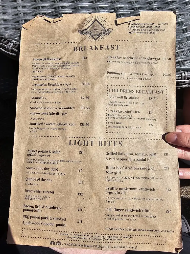 Menu_The Old Original Bakewell Pudding Shop_Bakewell_image_3