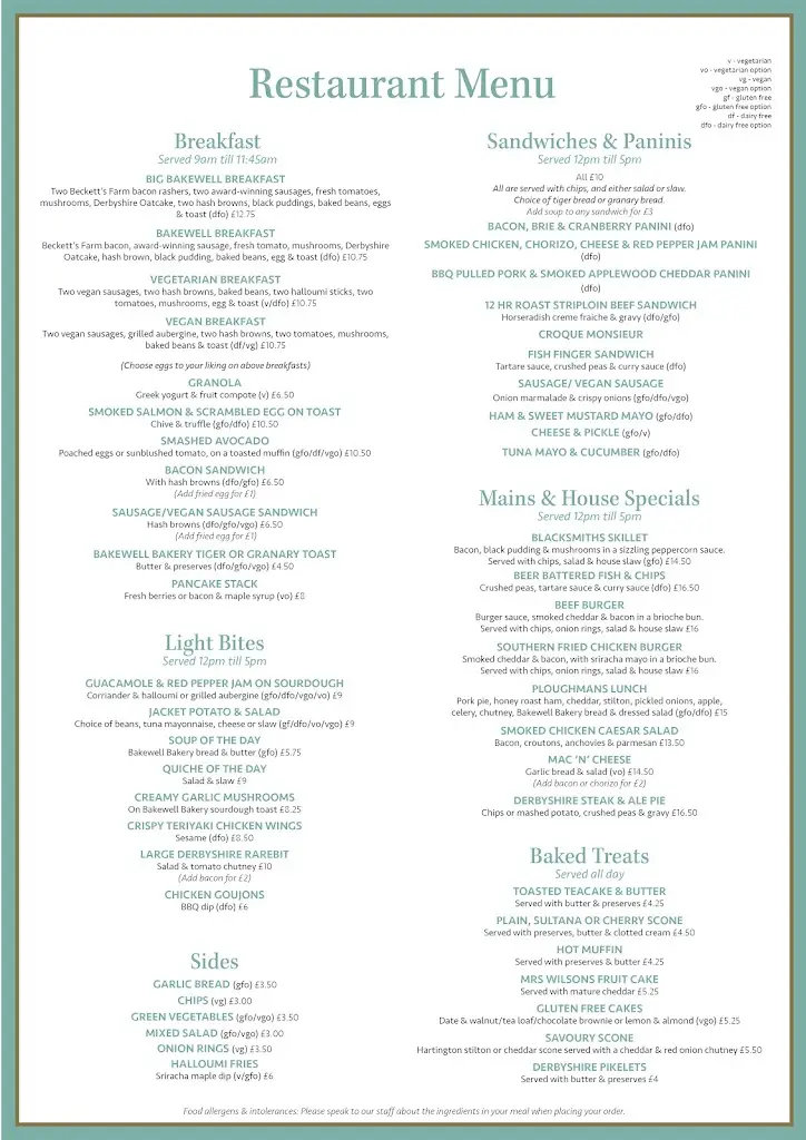 Menu_The Old Original Bakewell Pudding Shop_Bakewell_image_4