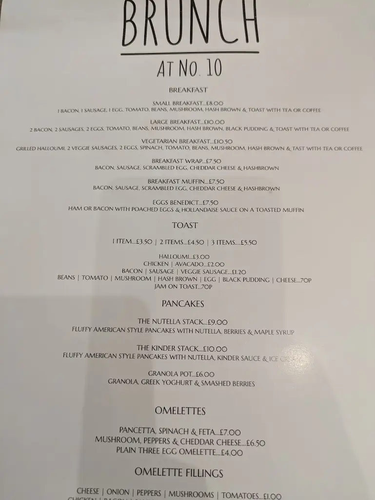 Menu_Brunch at No 10_Huyton_image_3