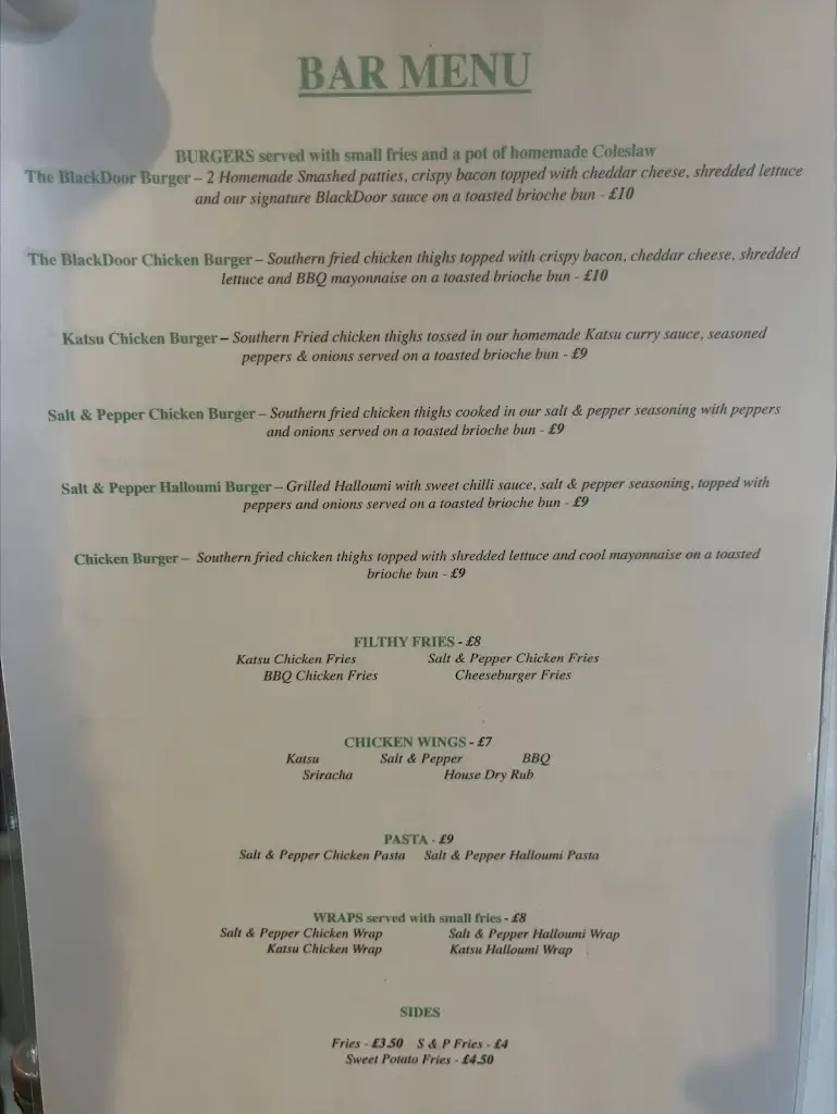 Menu_BlackDoor Bar & Bistro_Huyton_image_3