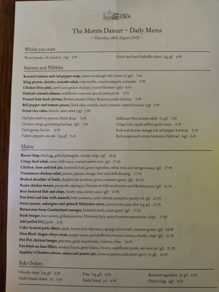 Menu_The Morris Dancer_Kelsall_image_2