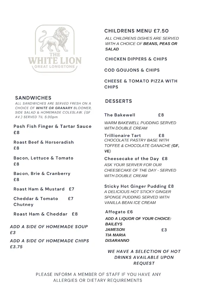Menu_White Lion_Bakewell_image_4