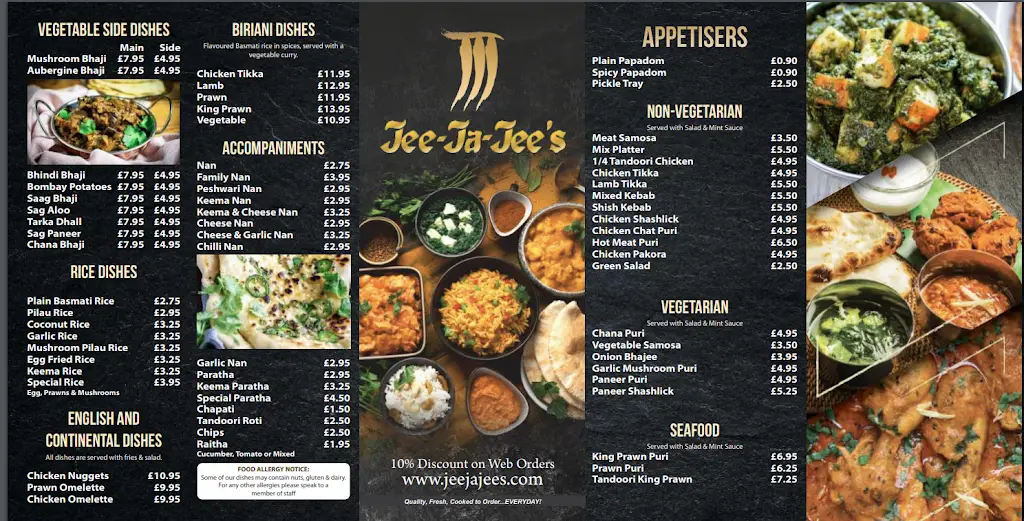Menu_Jee Ja Jee's_Kegworth_immagine_1