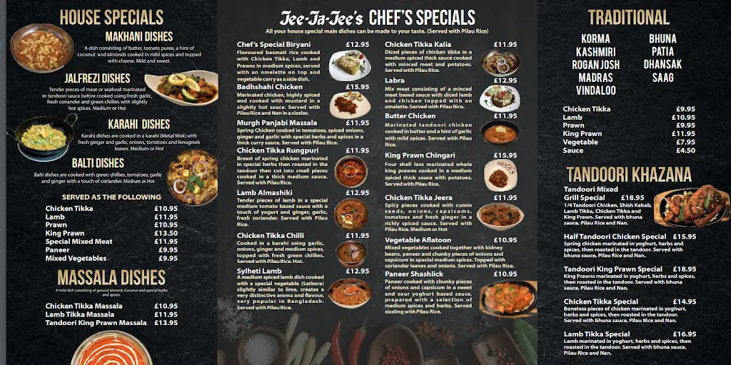 Menu_Jee Ja Jee's_Kegworth_immagine_2