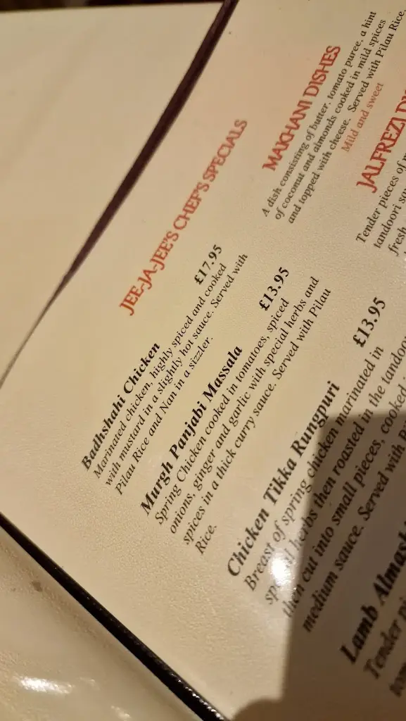 Menu_Jee Ja Jee's_Kegworth_immagine_4