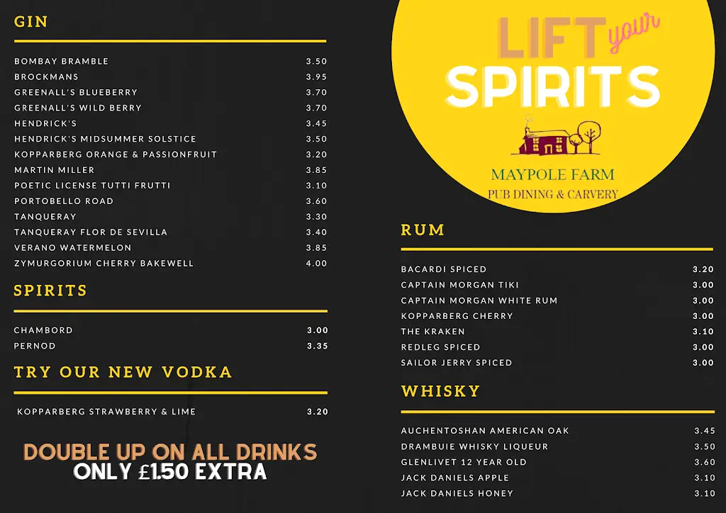 Menu_Maypole Farm - Dining & Carvery_Kempston Hardwick_image_1