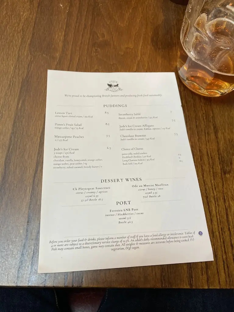 Menu_Coach & Horses_Isleworth_immagine_1