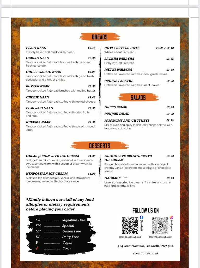 Menu_Curry’s Cocktail Club _Isleworth_image_1