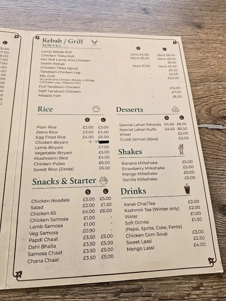 Menu_SPICE OF LAHORE LTD_Isleworth_image_2