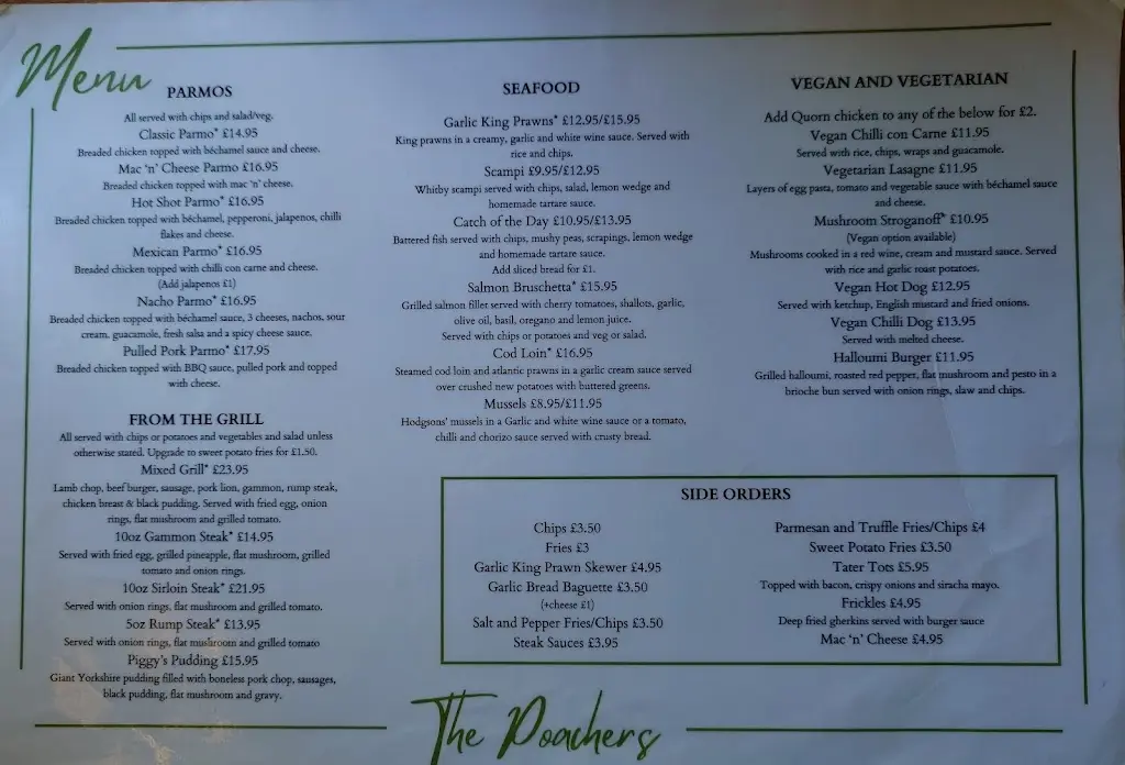 Menu_The Poachers_Kelloe_image_2