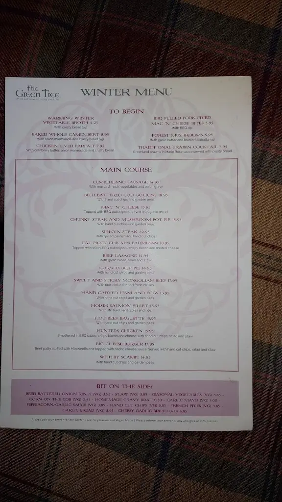 Menu_The Green Tree 1727_Kelloe_image_2