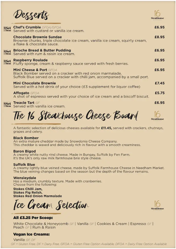 Menu_16 Steakhouse_Kesgrave_image_1