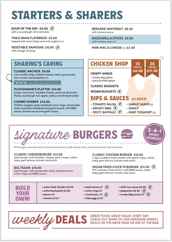 Menu_The White Horse_Balsall Common_image_4