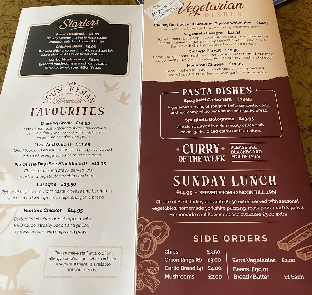 Menu_The Countryman_Ingoldmells_image_1