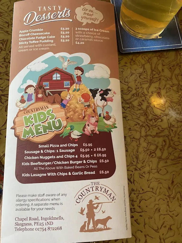 Menu_The Countryman_Ingoldmells_image_2