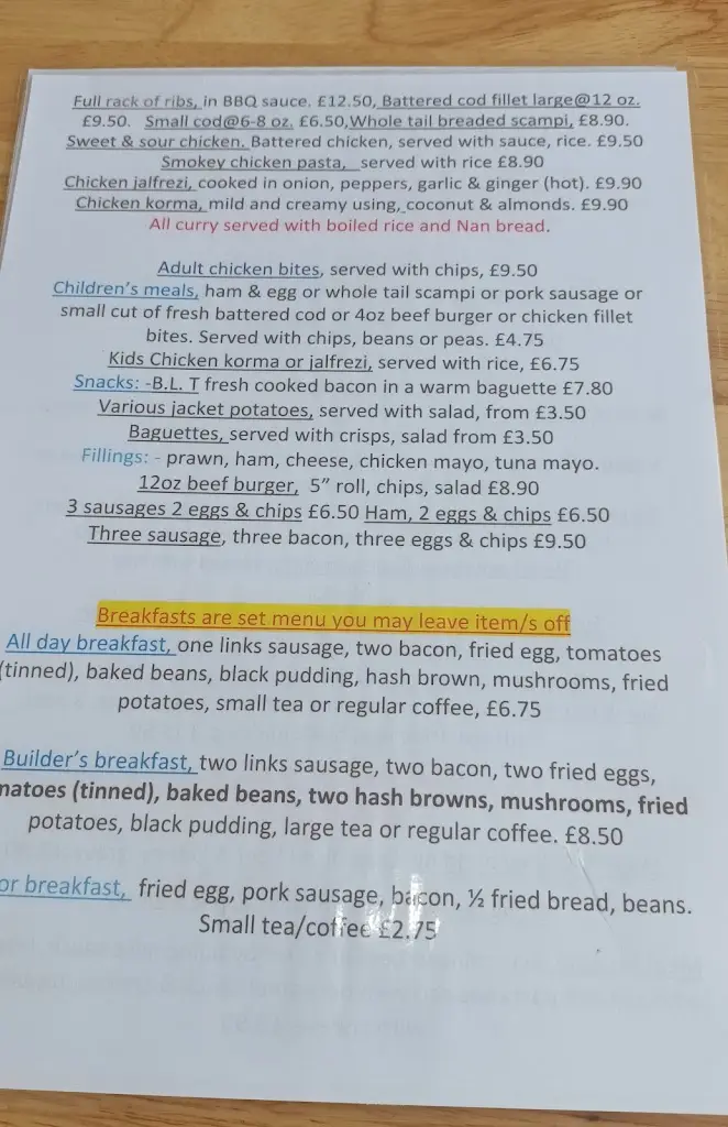 Menu_Vincent's Restaurant_Ingoldmells_image_4