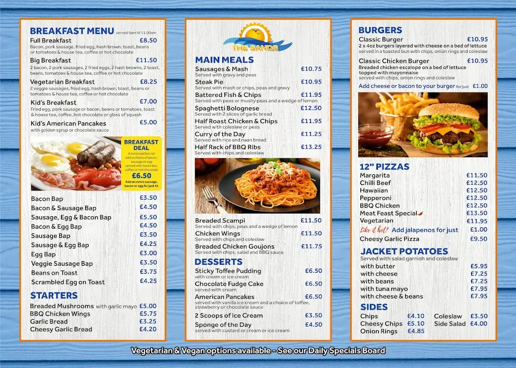 Menu_The Sands_Ingoldmells_image_1