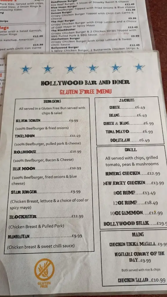 Menu_The Hollywood Bar & Diner_Ingoldmells_image_3