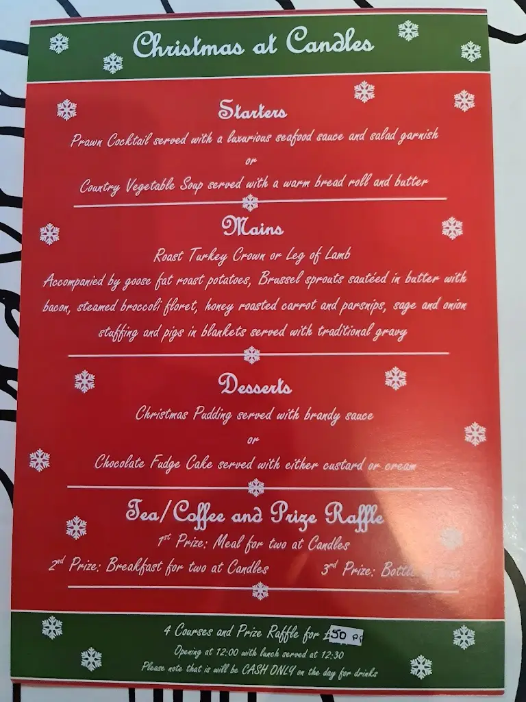 Menu_Candles Restaurant_Ingoldmells_imagen_1