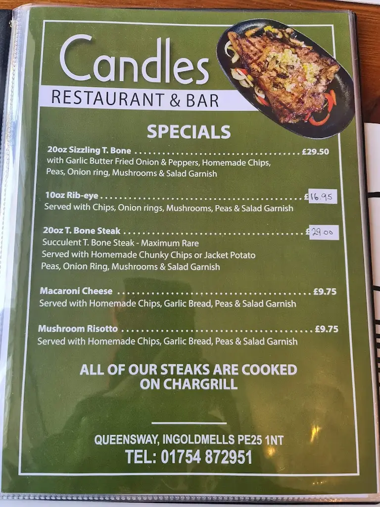 Menu_Candles Restaurant_Ingoldmells_imagen_4