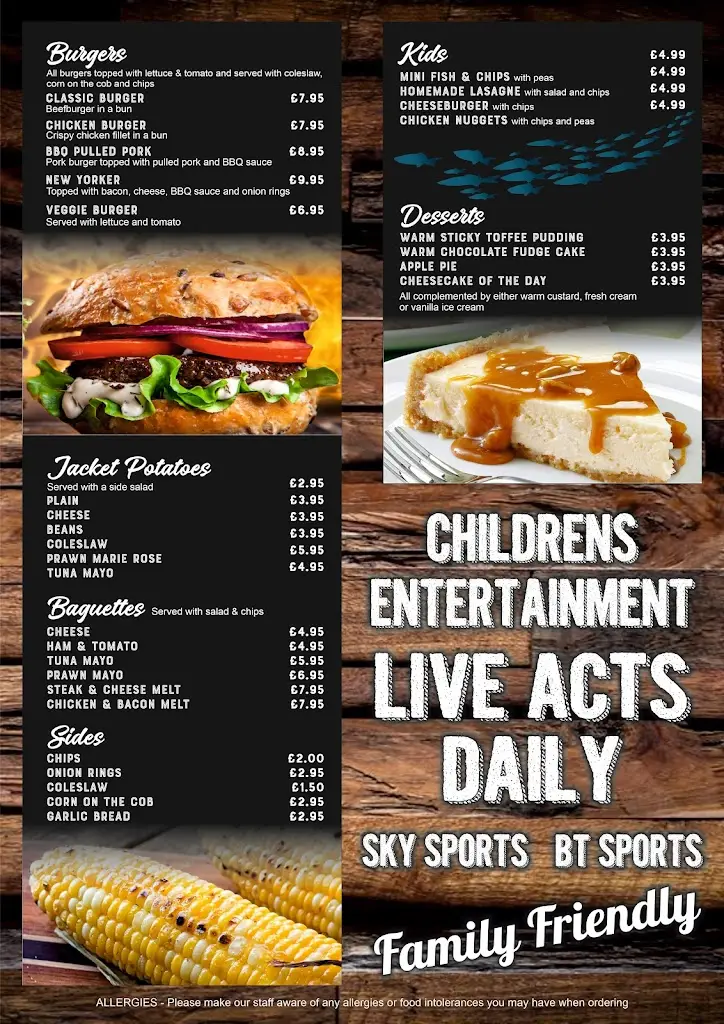 Menu_Buddies Family Showbar & Grill House_Ingoldmells_image_1