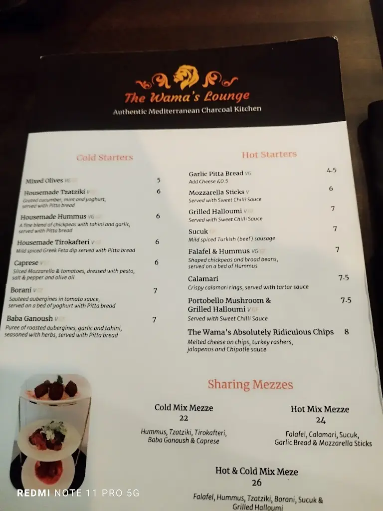 Menu_The Wama's Lounge_Kettering_image_4