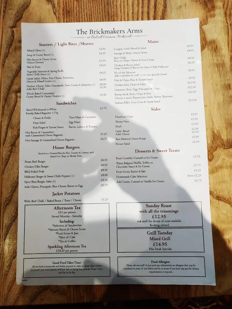 Menu_The Brickmakers Arms_Balsall Common_image_2