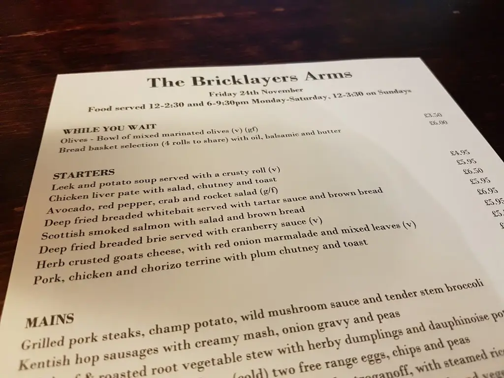 Menu_The Bricklayers Arms_Kemsing_image_4