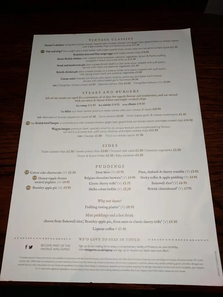 Menu_Rose & Crown Sevenoaks_Kemsing_immagine_3
