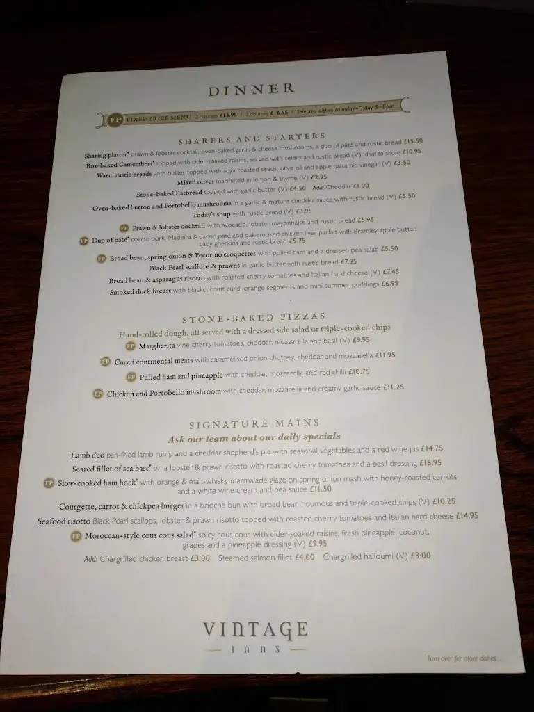 Menu_Rose & Crown Sevenoaks_Kemsing_immagine_4
