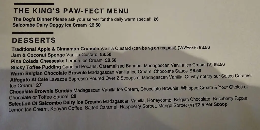 Menu_The Kings Head Bessels Green_Kemsing_image_4