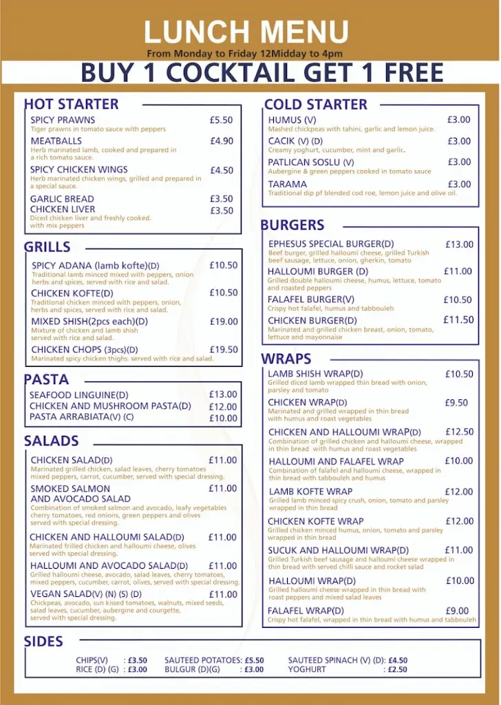 Menu_Ephesus Mediterranean Grill & Cocktail Bar_Kemsing_image_1