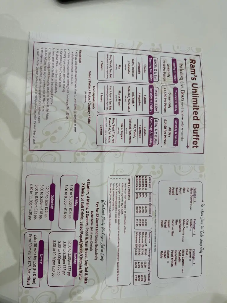 Menu_Ram's Pure Vegetarian Restaurant_Kenton_image_3